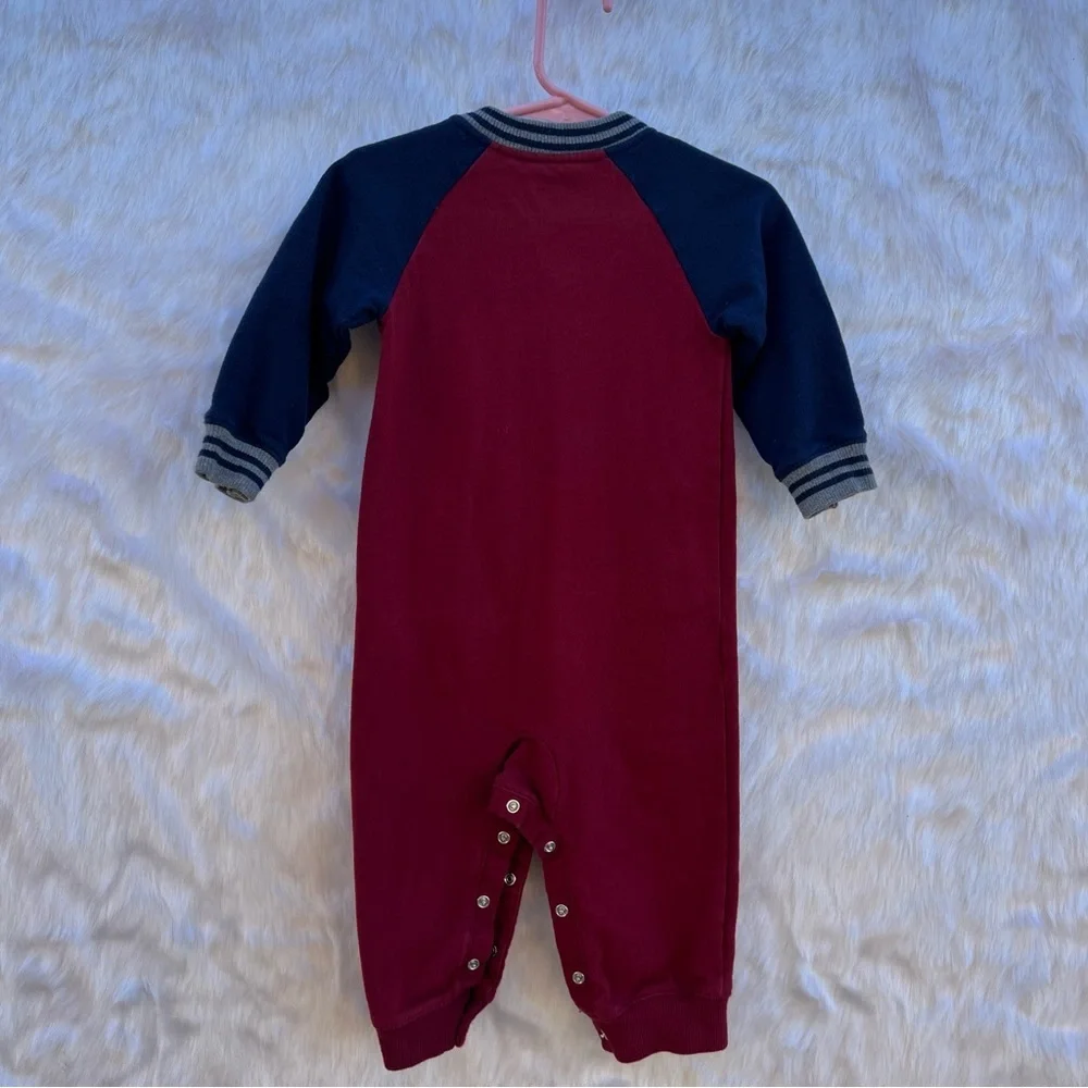 Carter's‎ Varsity Snap-Up Romper - Maroon